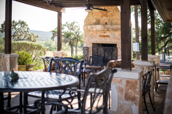 patio with views